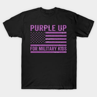 Purple Up For Military Kids v T-Shirt